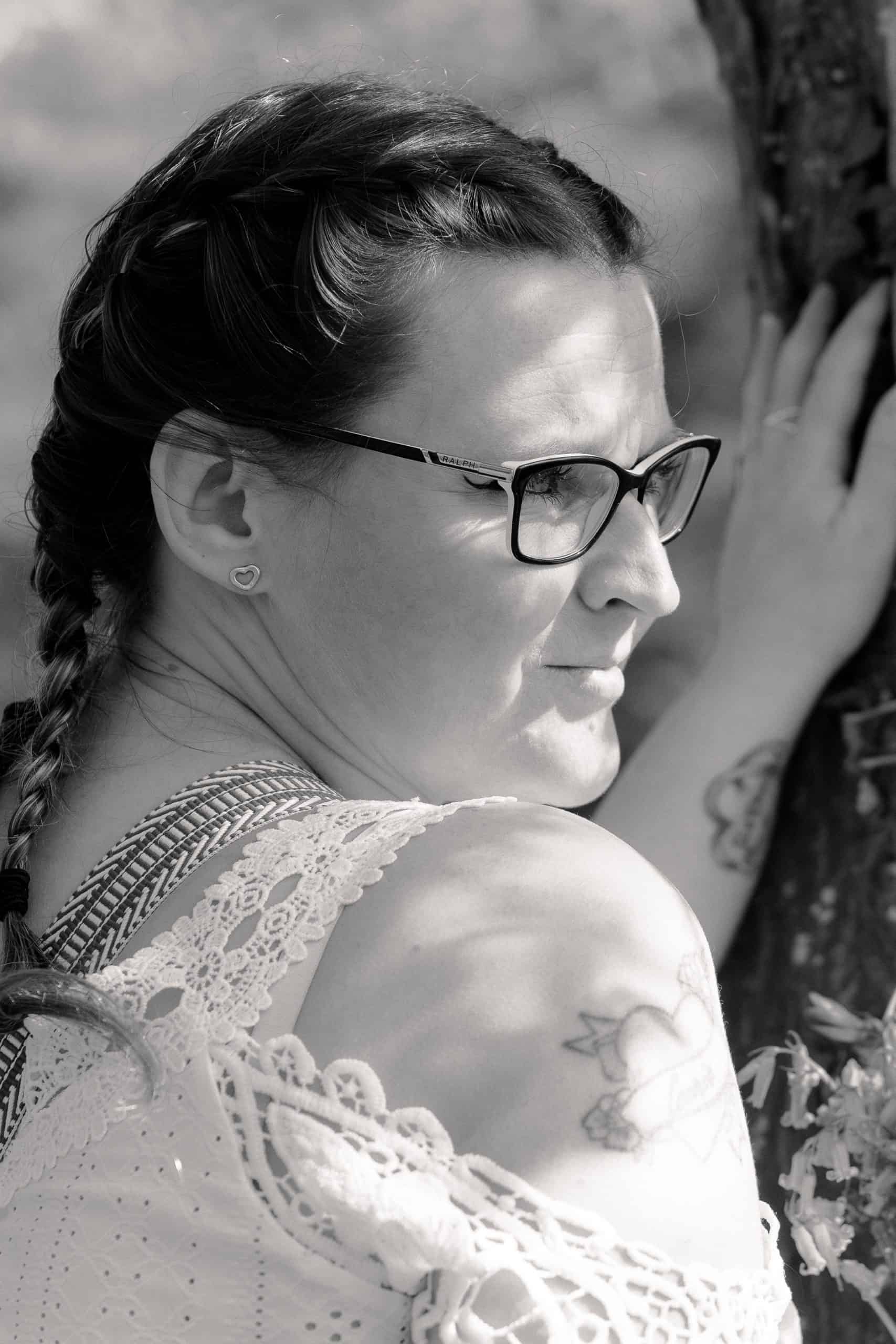 portrait artistique noir et blanc